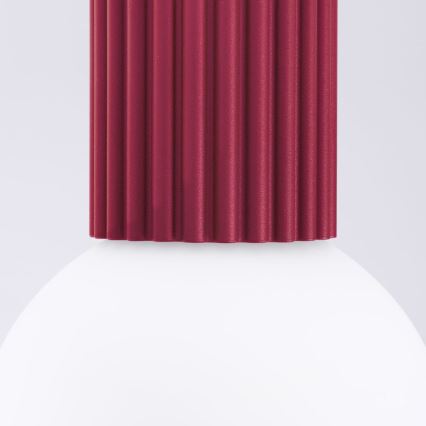 Plafón de baño HALO 1xG9/8W/230V diá. 12 cm IP44 rojo