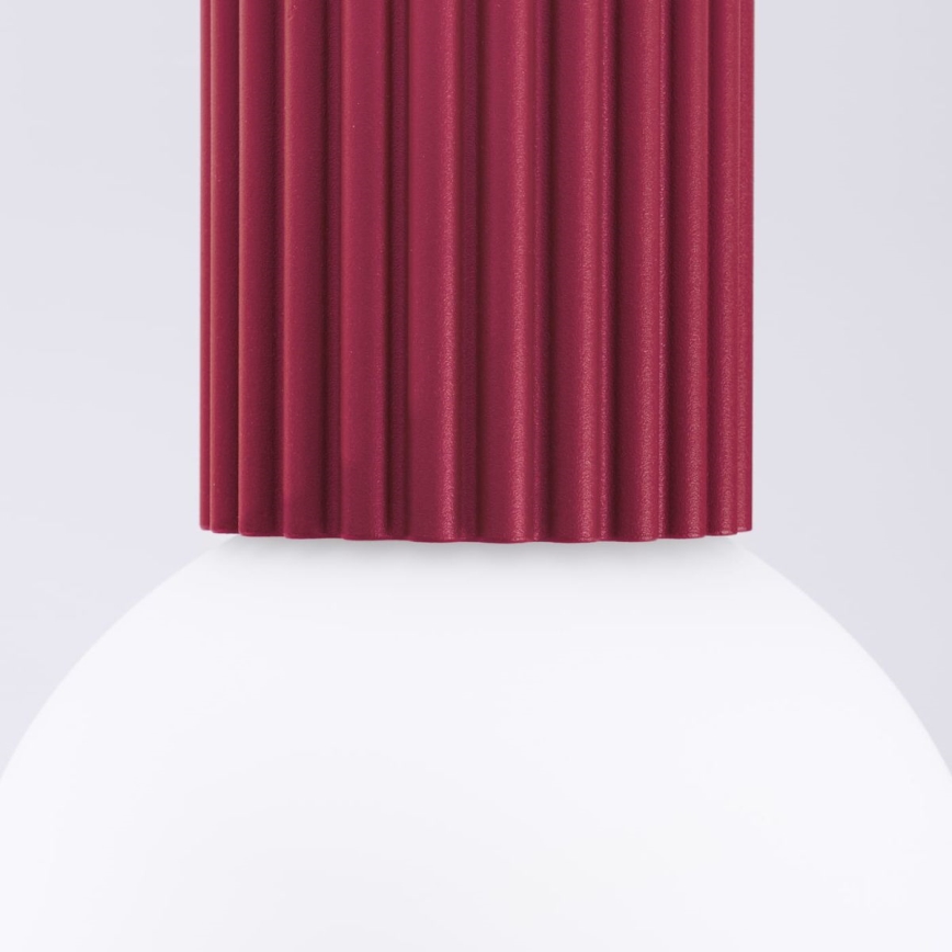 Plafón de baño HALO 1xG9/8W/230V diá. 12 cm IP44 rojo