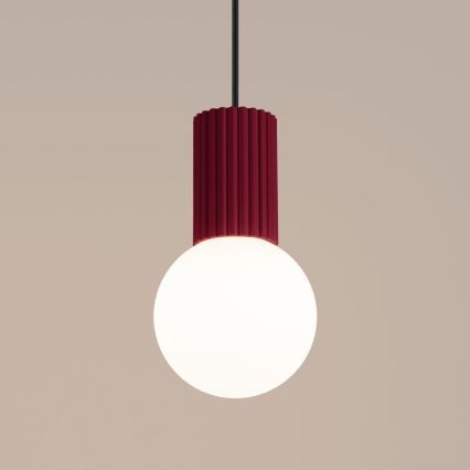 Lámpara colgante HALO 1xG9/8W/230V diá. 12 cm rojo