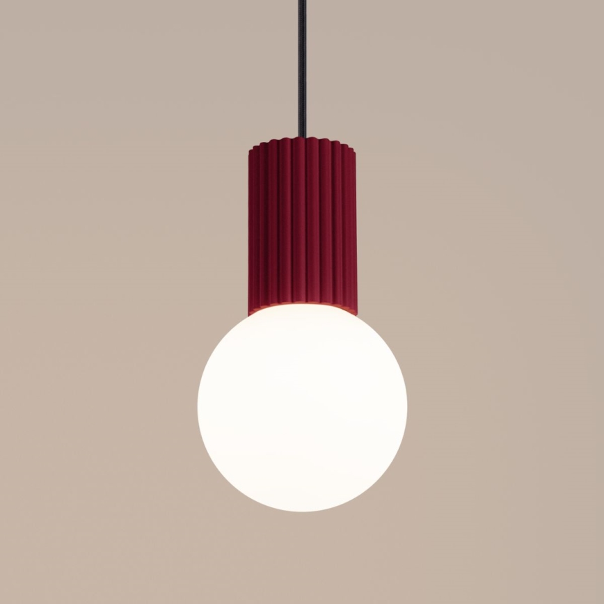 Lámpara colgante HALO 1xG9/8W/230V diá. 12 cm rojo