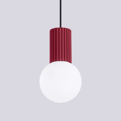 Lámpara colgante HALO 1xG9/8W/230V diá. 12 cm rojo