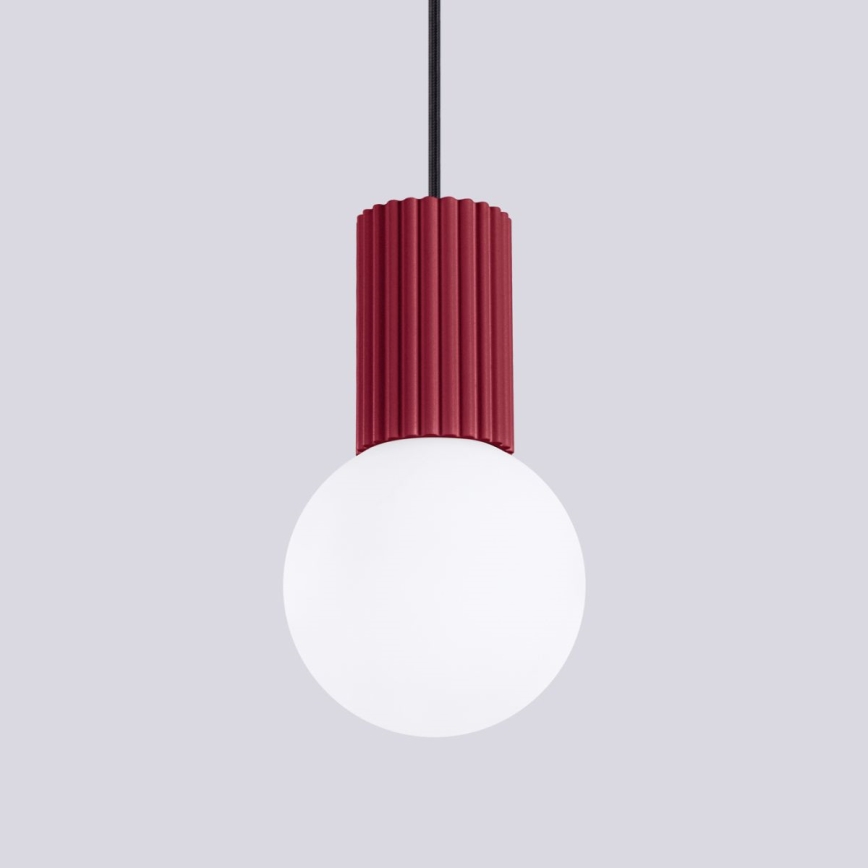 Lámpara colgante HALO 1xG9/8W/230V diá. 12 cm rojo