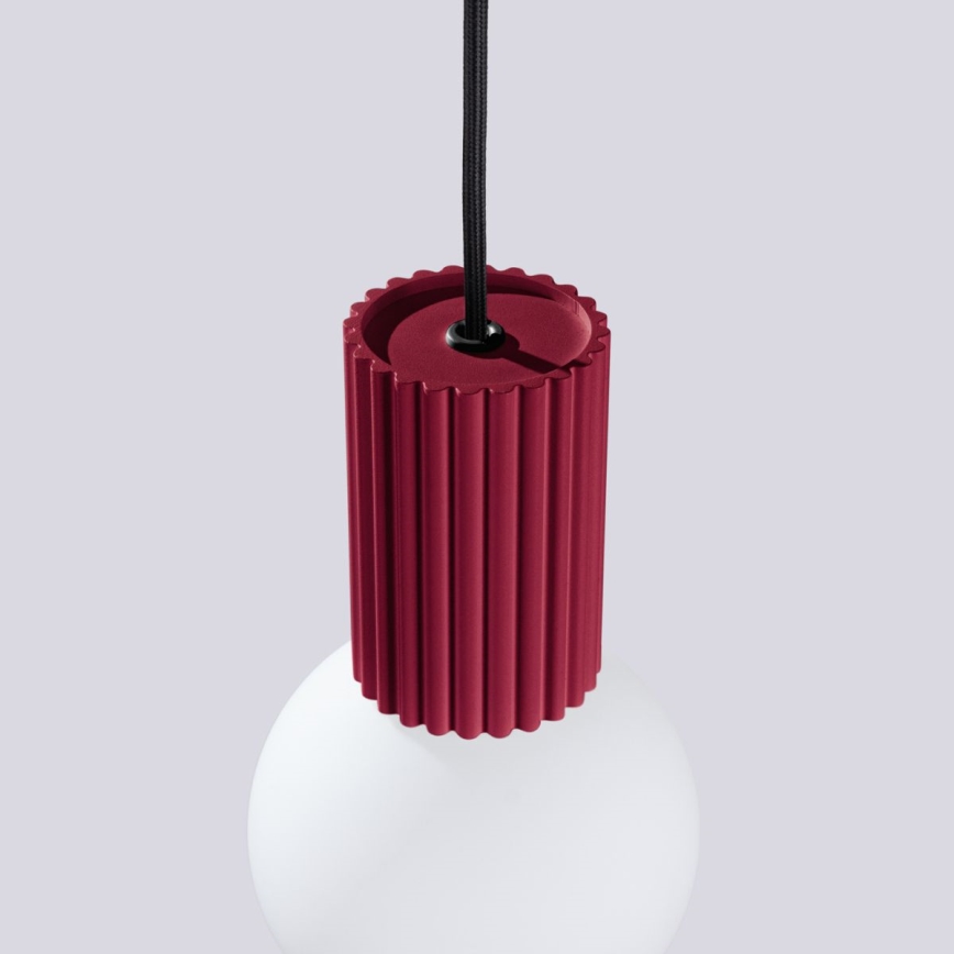 Lámpara colgante HALO 1xG9/8W/230V diá. 12 cm rojo