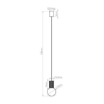 Lámpara colgante HALO 1xG9/8W/230V diá. 12 cm rojo