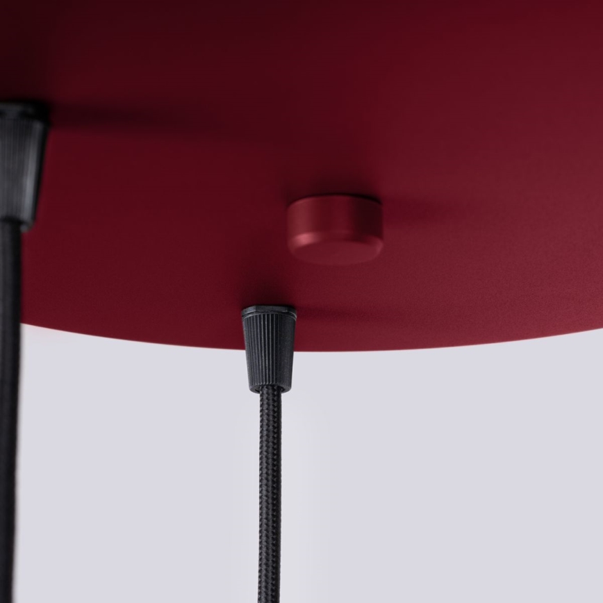 Lámpara colgante HALO 3xG9/8W/230V diá. 25 cm rojo