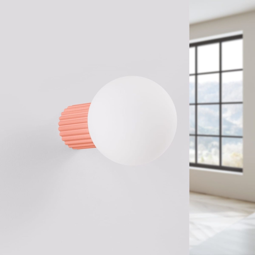 Aplique de baño HALO 1xG9/8W/230V diá. 12 cm IP44 rosa