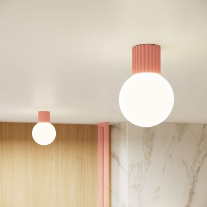 Plafón de baño HALO 1xG9/8W/230V diá. 12 cm IP44 rosa