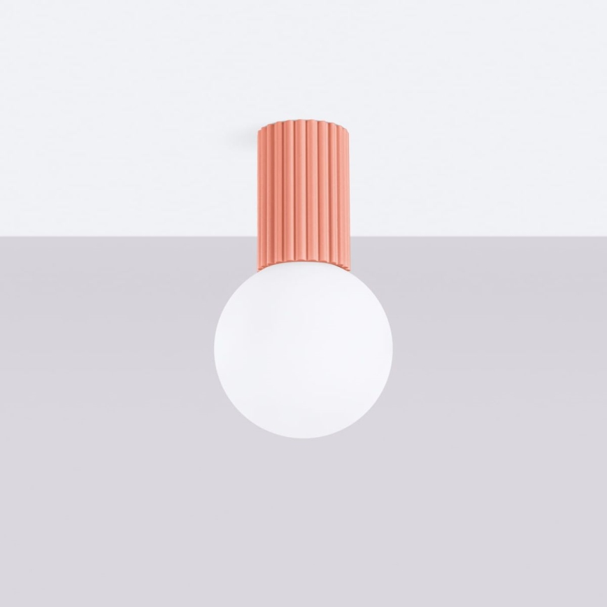 Plafón de baño HALO 1xG9/8W/230V diá. 12 cm IP44 rosa