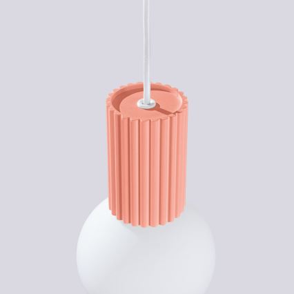 Lámpara colgante HALO 1xG9/8W/230V diá. 12 cm rosa