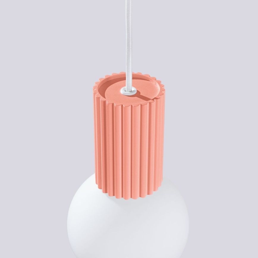 Lámpara colgante HALO 1xG9/8W/230V diá. 12 cm rosa
