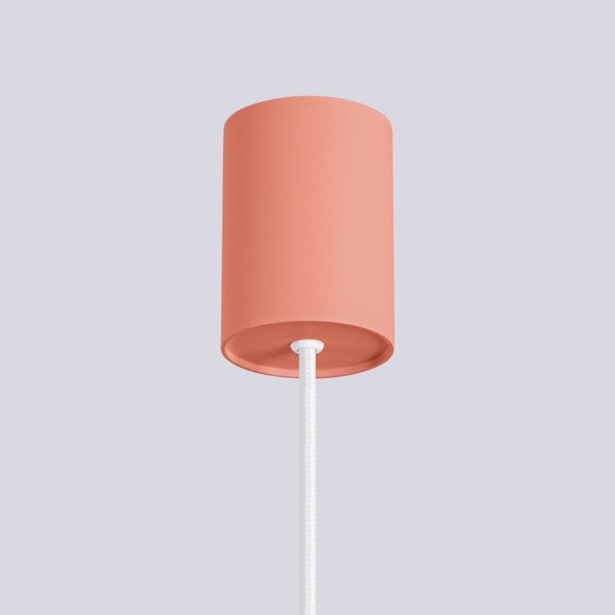 Lámpara colgante HALO 1xG9/8W/230V diá. 12 cm rosa