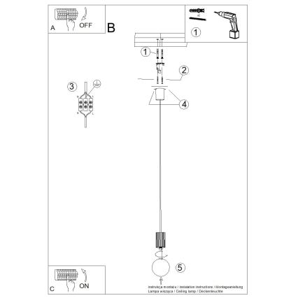 Lámpara colgante HALO 1xG9/8W/230V diá. 12 cm rosa
