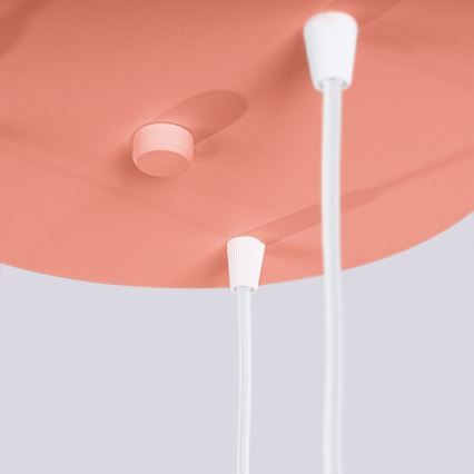 Lámpara colgante HALO 3xG9/8W/230V diá. 25 cm rosa