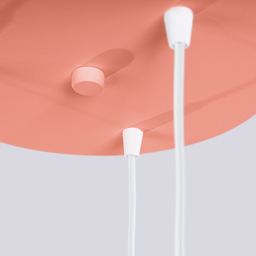 Lámpara colgante HALO 3xG9/8W/230V diá. 25 cm rosa