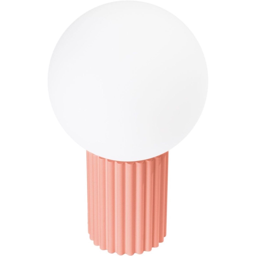 Lámpara de mesa HALO 1xG9/8W/230V diá. 12 cm rosa