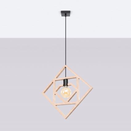 Lámpara colgante CARO 1xE27/15W/230V haya