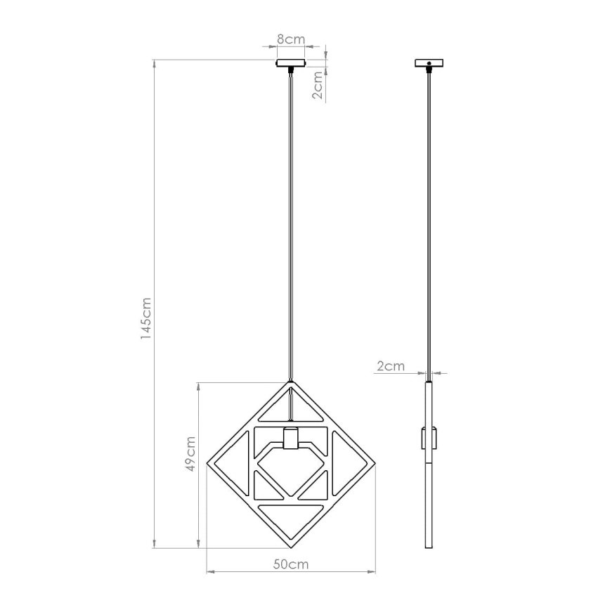 Lámpara colgante CARO 1xE27/15W/230V haya
