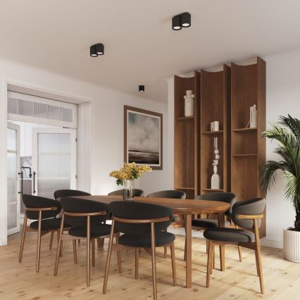 Foco AURA 1xGU10/10W/230V 10 cm negro