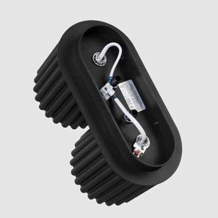 Foco AURA 2x GU10/10W/230V negro