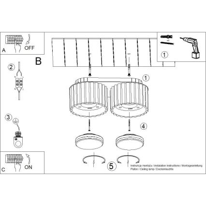 Foco direccional AURA 2xGX53/10W/230V negro