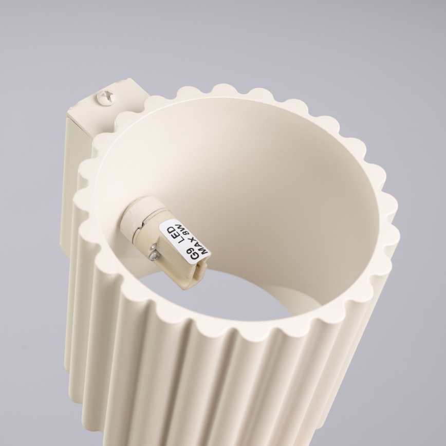 Aplique de pared AURA 1xG9/10W/230V color crema