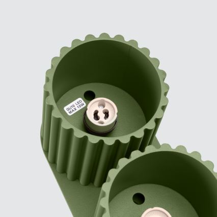 Foco AURA 2xGU10/10W/230V verde