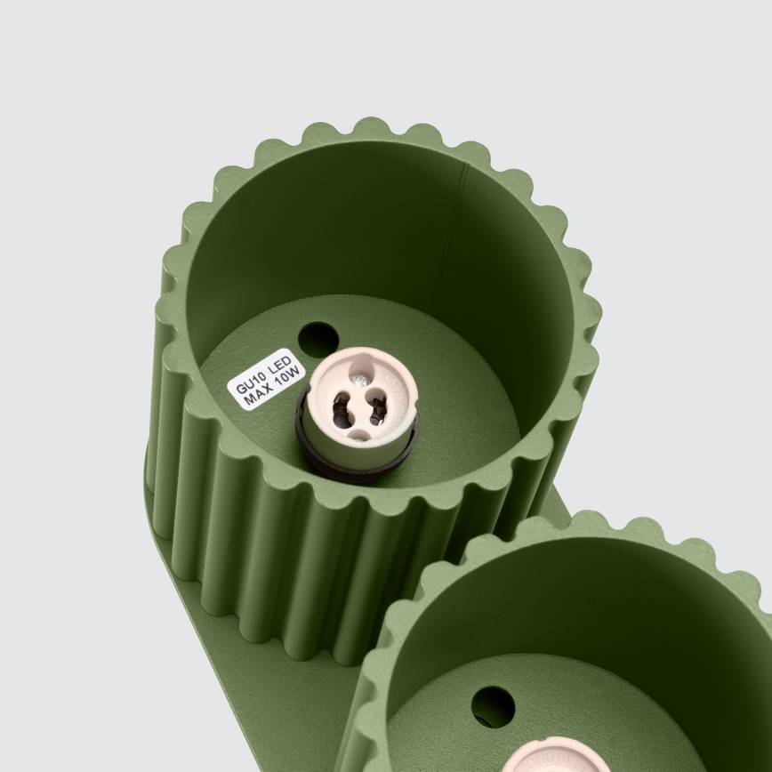 Foco AURA 2xGU10/10W/230V verde