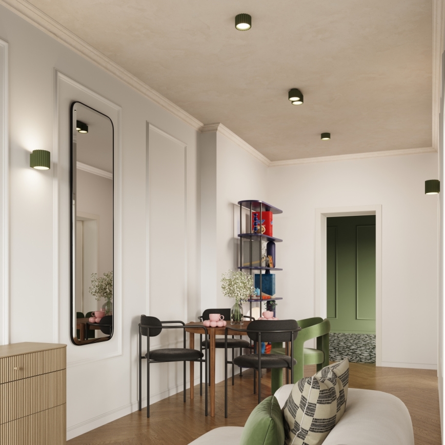 Foco AURA 1xGX53/10W/230V, 6 cm, verde