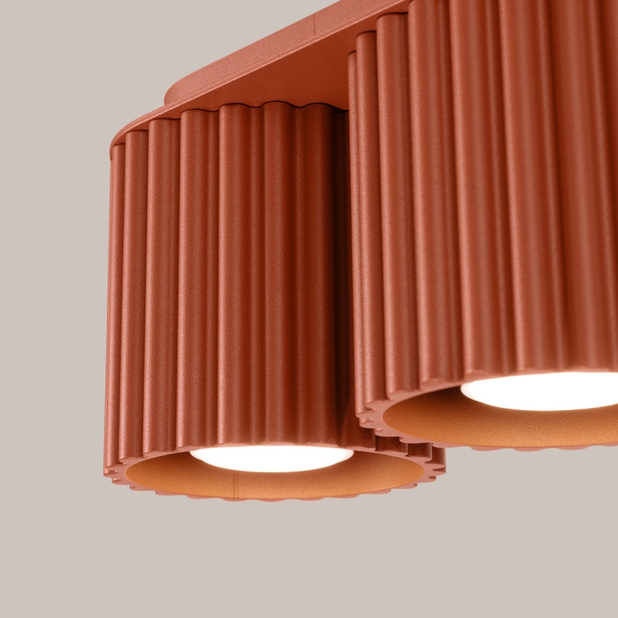 Foco orientable AURA 2xGU10/10W/230V naranja