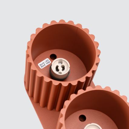 Foco orientable AURA 2xGU10/10W/230V naranja