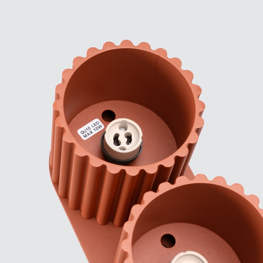 Foco orientable AURA 2xGU10/10W/230V naranja