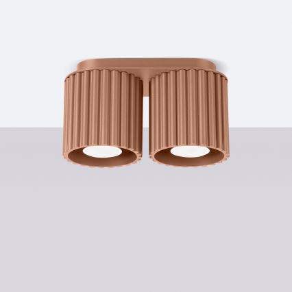 Foco AURA 2xGU10/10W/230V marrón