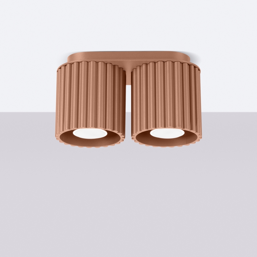 Foco AURA 2xGU10/10W/230V marrón