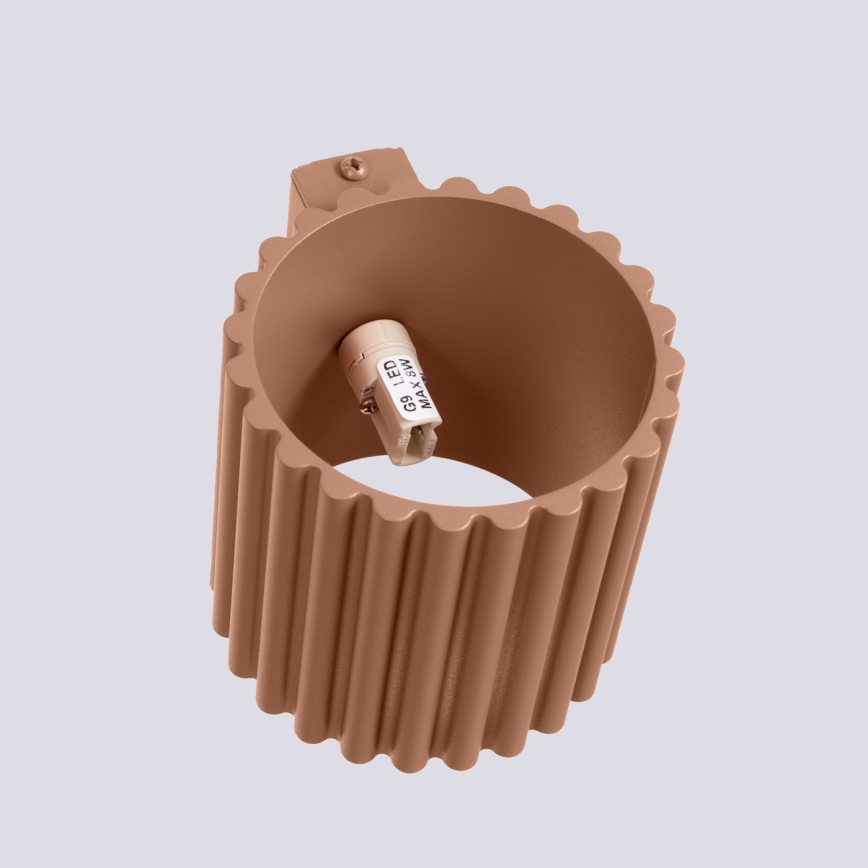 Aplique de pared AURA 1xG9/10W/230V marrón