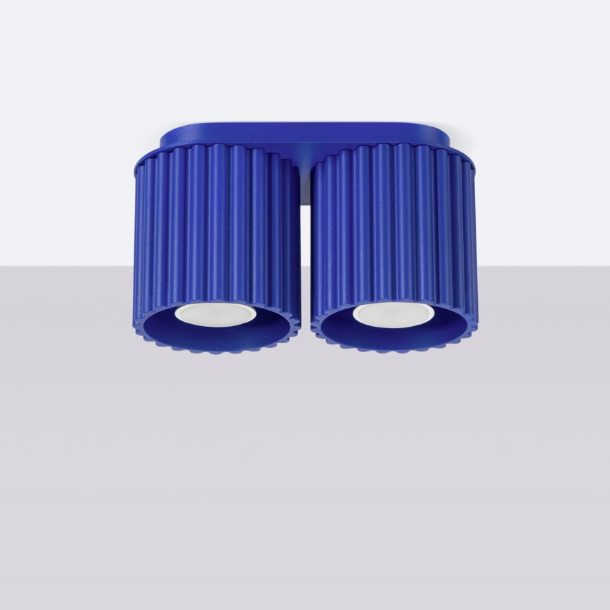 Lámpara de focos AURA 2xGU10/10W/230V azul