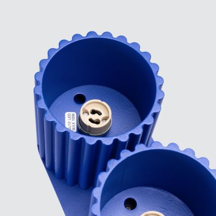 Lámpara de focos AURA 2xGU10/10W/230V azul