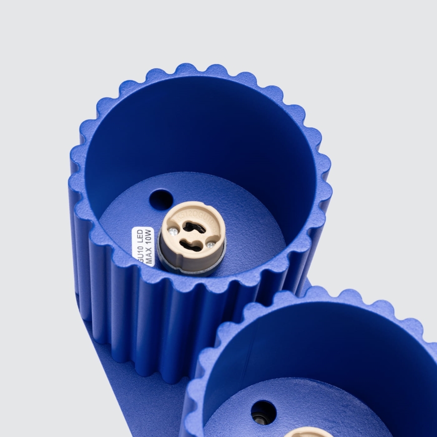 Lámpara de focos AURA 2xGU10/10W/230V azul