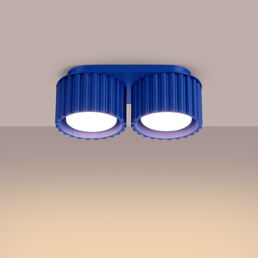 Foco orientable AURA 2xGX53/10W/230V azul