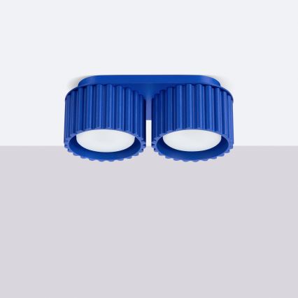 Foco orientable AURA 2xGX53/10W/230V azul