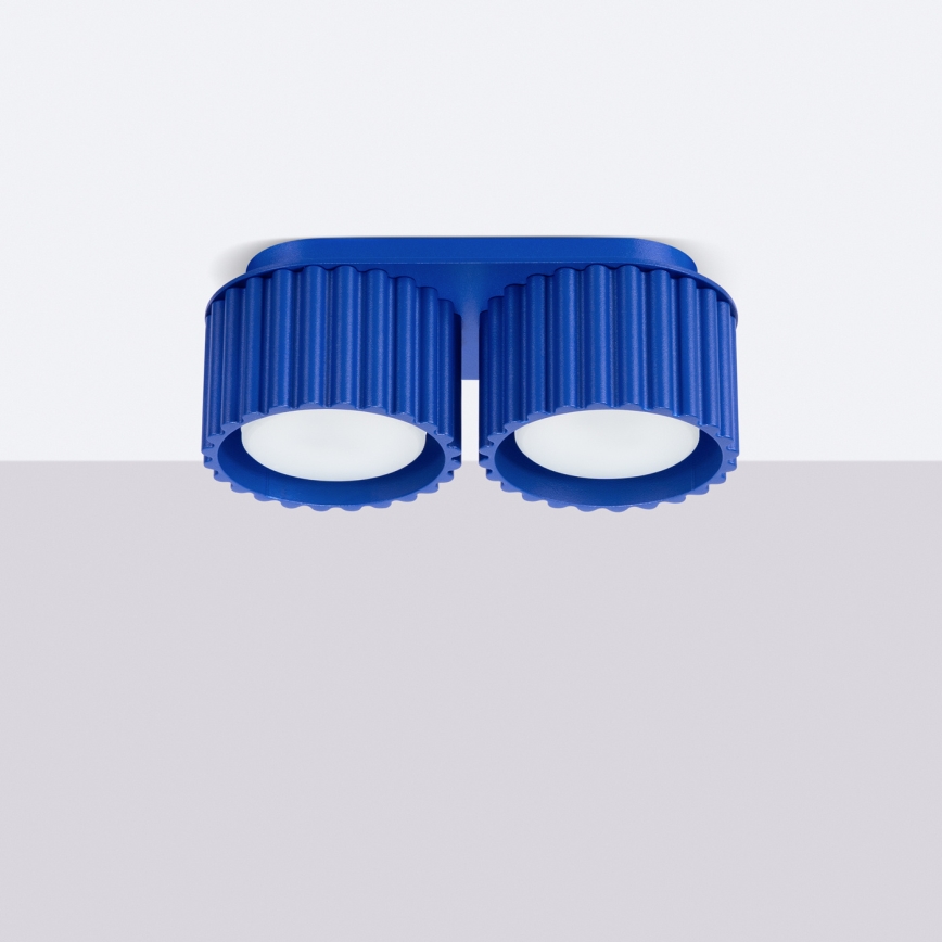 Foco orientable AURA 2xGX53/10W/230V azul