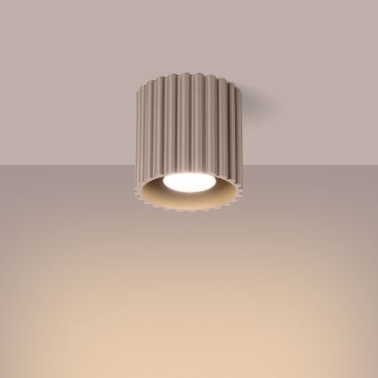 Foco orientable AURA 1xGU10/10W/230V 10 cm taupe