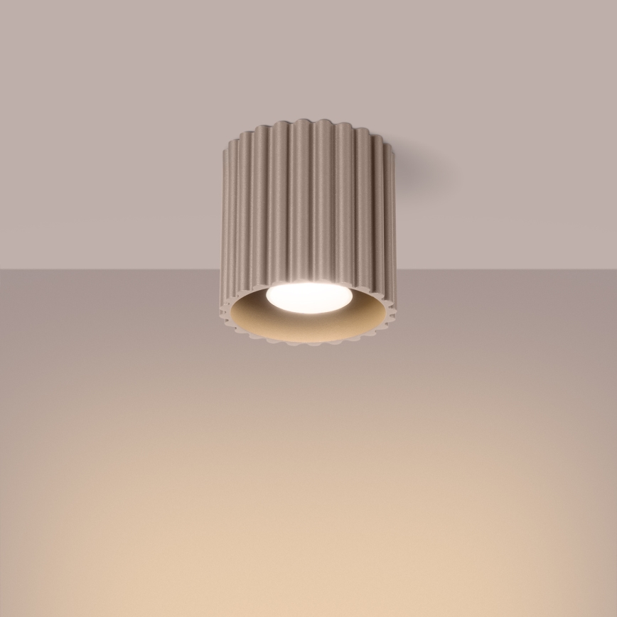 Foco orientable AURA 1xGU10/10W/230V 10 cm taupe