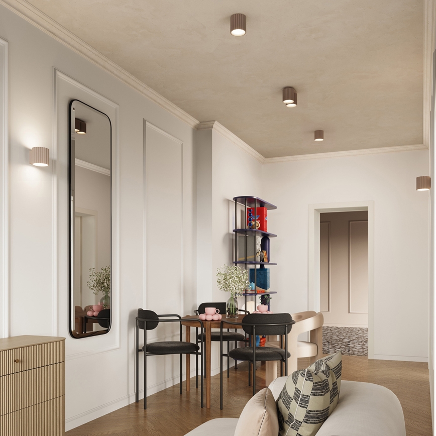 Foco orientable AURA 1xGU10/10W/230V 10 cm taupe