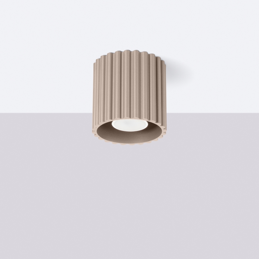 Foco orientable AURA 1xGU10/10W/230V 10 cm taupe