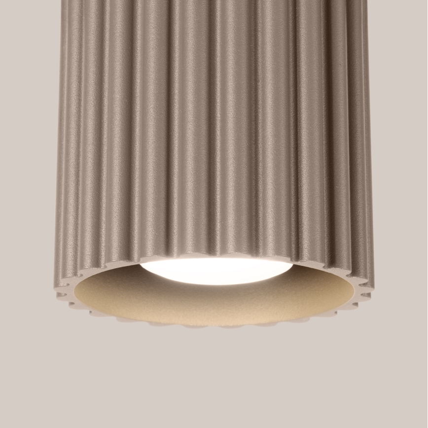 Foco orientable AURA 1xGU10/10W/230V 10 cm taupe