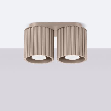 Foco orientable AURA 2xGU10/10W/230V taupe