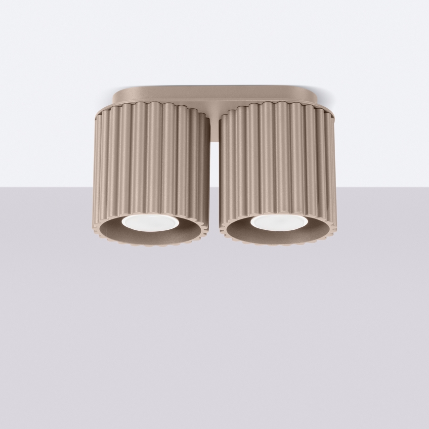 Foco orientable AURA 2xGU10/10W/230V taupe