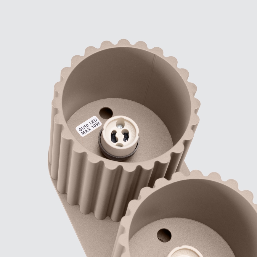 Foco orientable AURA 2xGU10/10W/230V taupe