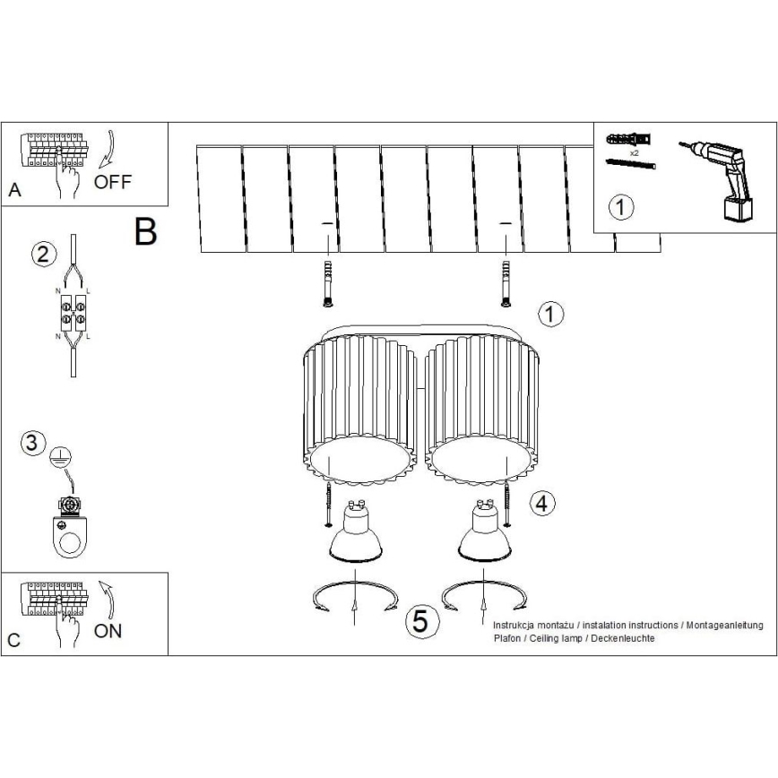 Foco orientable AURA 2xGU10/10W/230V taupe