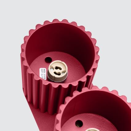 Lámpara de focos AURA 2xGU10/10W/230V roja